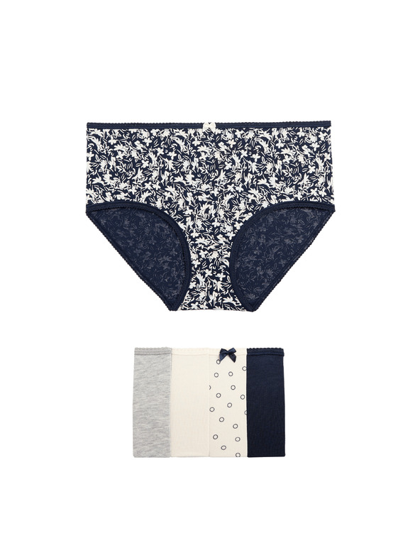 Marks & Spencer Kratke gaćice visokog struka s printom, od pamuka Lycra™, 5 kom. Marks & Spencer siva