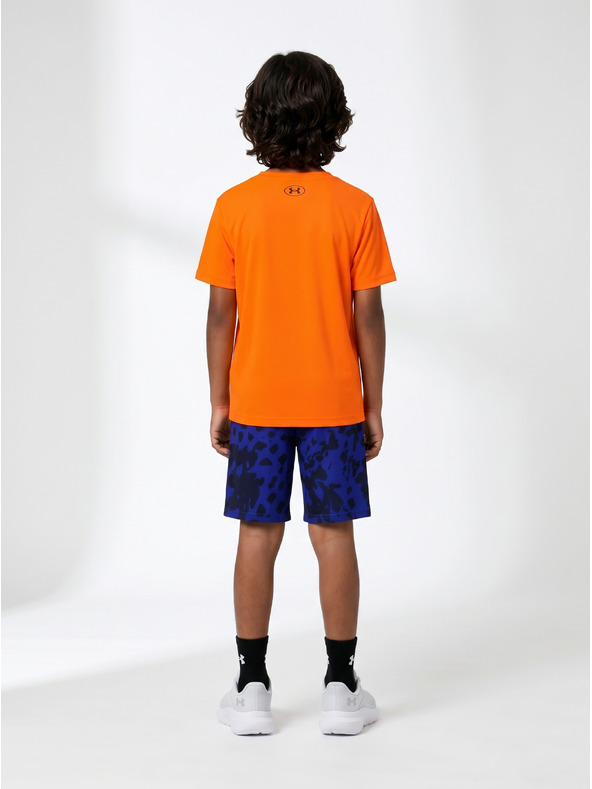 Under Armour Dječački set Under Armour UA TECH PRINTED SS SHORT SET-ORG