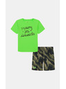 Under Armour Dječački set Under Armour UA TECH PRINTED SS SHORT SET-GRN