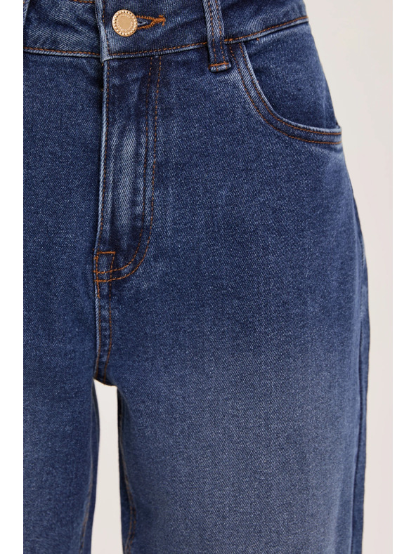 Moodo Mom fit traperice tamno plave Moodo