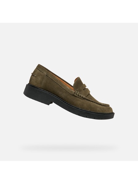 Geox Khaki ženske mokasinke Geox Spherica EC1