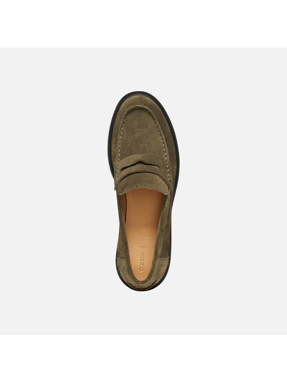 Geox Khaki ženske mokasinke Geox Spherica EC1