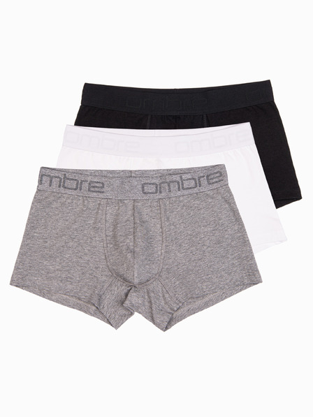 Ombre Clothing Muške pamučne bokserice s logom - 3 kom u mix V2 U532 Ombre Clothing