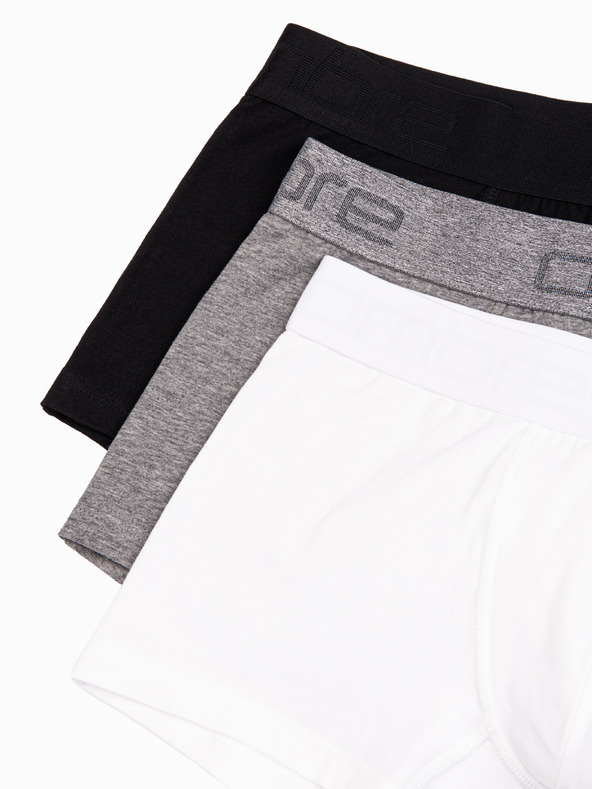 Ombre Clothing Muške pamučne bokserice s logom - 3 kom u mix V2 U532 Ombre Clothing