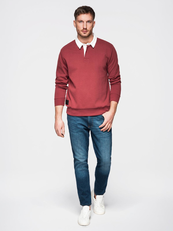 Ombre Clothing Ombre Clothing Muška majica s vinski ovratnikom