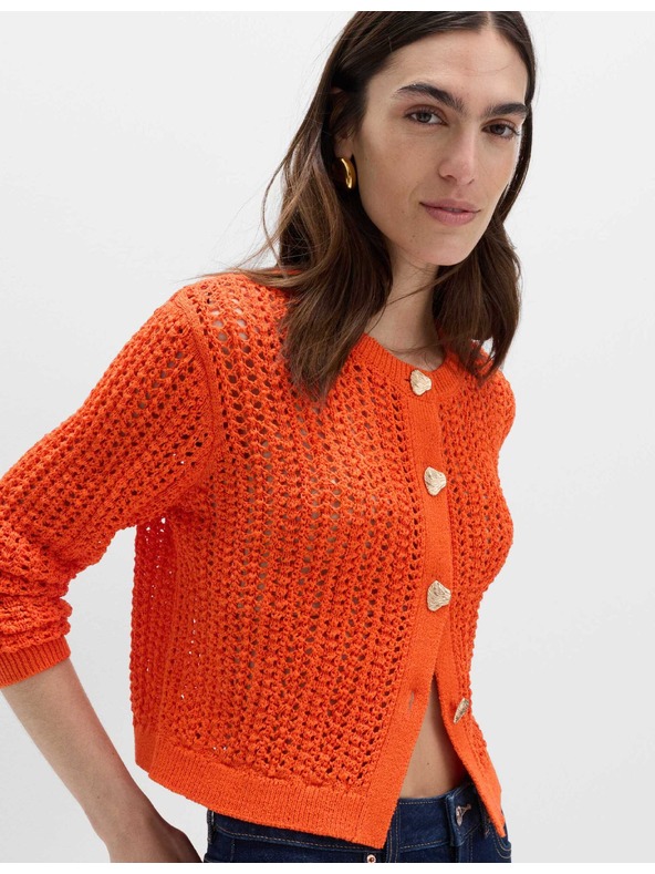 Marks & Spencer Kardigan s teksturom uskog kroja od pamučne mješavine Marks & Spencer narancasta