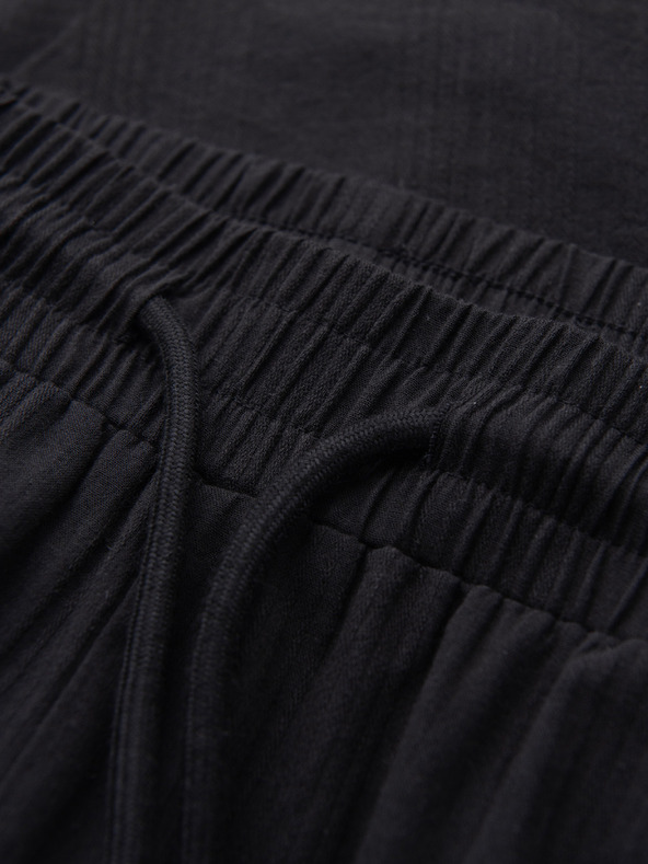 Ombre Clothing Lagane muške strukturirane pamučne hlače – crna V2 OM-PACP-0312 Ombre Clothing