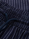 Ombre Clothing Muške hlače od viskoznе i lana sa prugama – tamno plave V2 OM-PACP-0311 Ombre Clothing