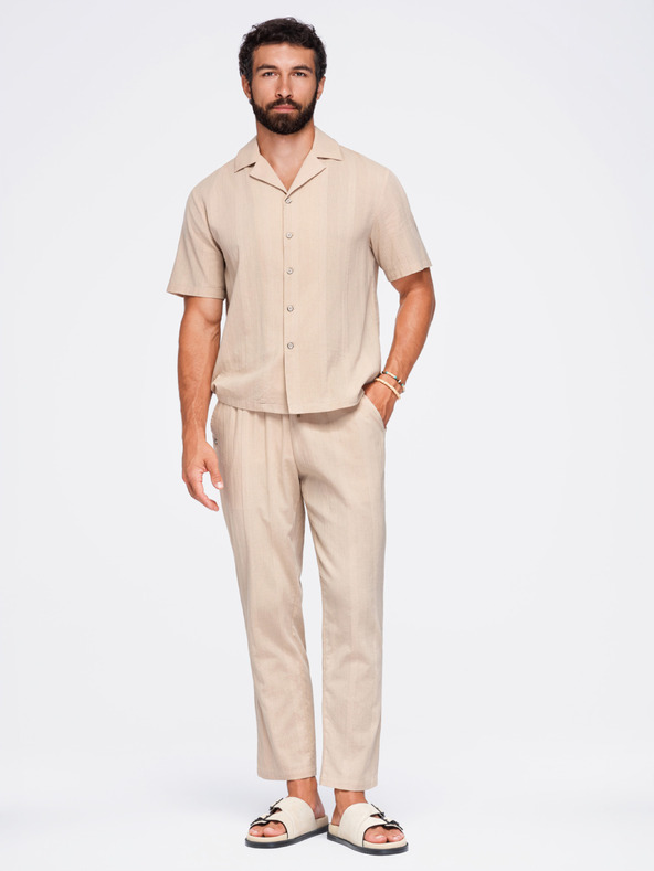 Ombre Clothing Hlače OM-PACP-0312 – krem Ombre Clothing