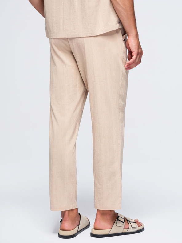 Ombre Clothing Hlače OM-PACP-0312 – krem Ombre Clothing