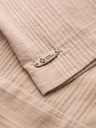 Ombre Clothing Muska pamucna košulja sa kubanskim ovratnikom – svetlo braon V1 OM-SHSS-0221 Ombre Clothing