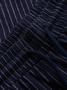 Ombre Clothing Muske viskozno-lanene kratke hlače REGULAR FIT sa prugama – tamno plave V2 OM-SRCS-0208 Ombre Clothing