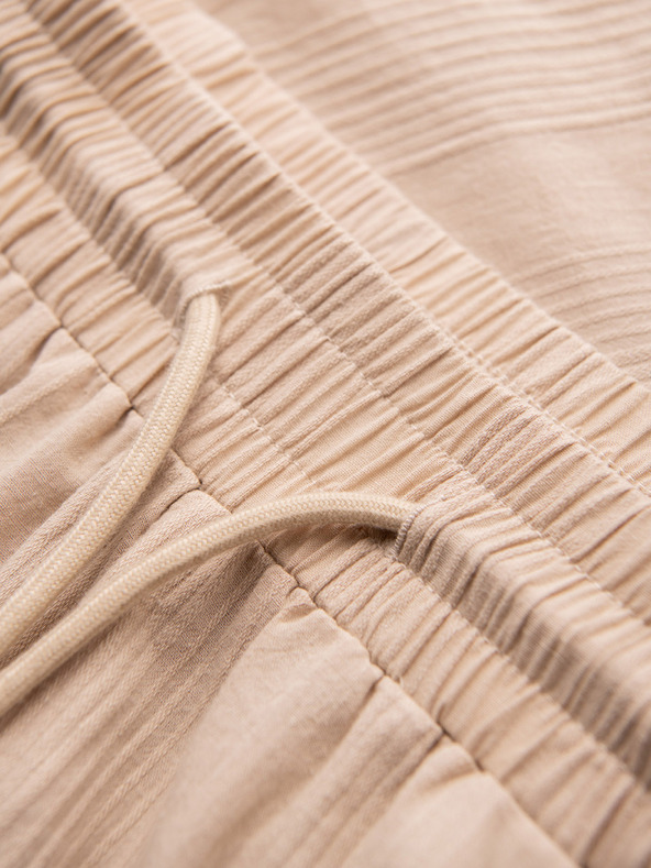 Ombre Clothing Muške strukturirane pamucne kratke hlače – svetlo braon V1 OM-SRCS-0209 Ombre Clothing