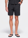 Ombre Clothing Muške pamucne kratke hlače sa strukturiranim uzorkom – crne V2 OM-SRCS-0209 Ombre Clothing