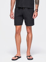 Ombre Clothing Muške pamucne kratke hlače sa strukturiranim uzorkom – crne V2 OM-SRCS-0209 Ombre Clothing