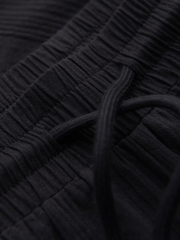 Ombre Clothing Muške pamucne kratke hlače sa strukturiranim uzorkom – crne V2 OM-SRCS-0209 Ombre Clothing