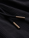 Ombre Clothing Muške pamucne kratke hlače sa strukturiranim uzorkom – crne V2 OM-SRCS-0209 Ombre Clothing
