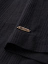 Ombre Clothing Muške pamucne kratke hlače sa strukturiranim uzorkom – crne V2 OM-SRCS-0209 Ombre Clothing