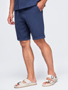 Ombre Clothing Muške kratke hlače od strukturirane pamuke – tamno plave V1 OM-SRCS-0207 Ombre Clothing