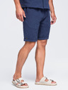 Ombre Clothing Muške kratke hlače od strukturirane pamuke – tamno plave V1 OM-SRCS-0207 Ombre Clothing