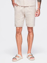 Ombre Clothing Muške kratke hlače od strukturiranog pamuka – kremaste V2 OM-SRCS-0207 Ombre Clothing