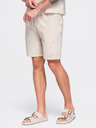Ombre Clothing Muške kratke hlače od strukturiranog pamuka – kremaste V2 OM-SRCS-0207 Ombre Clothing