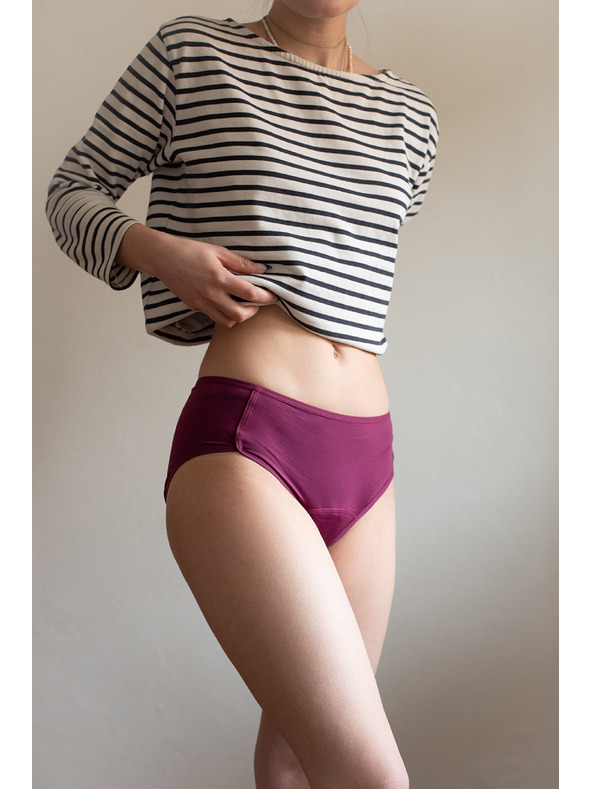 Love Luna Menstrualne gaće Love Luna Midi Plum
