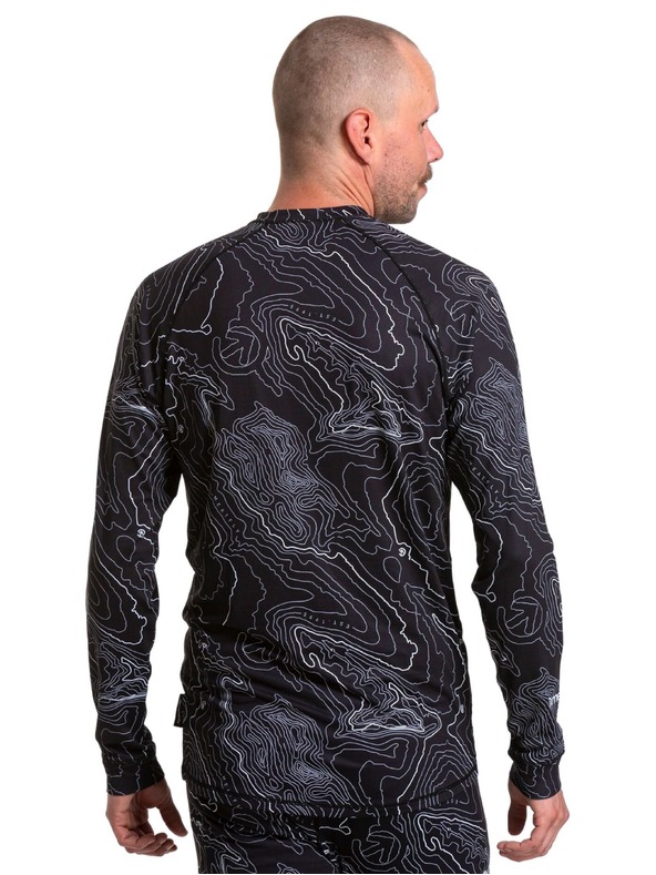 Meatfly Meatfly muška termo majica Avery Black Topography