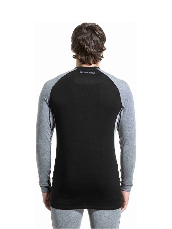 Meatfly Meatfly muška merino majica Carl Charcoal Heather
