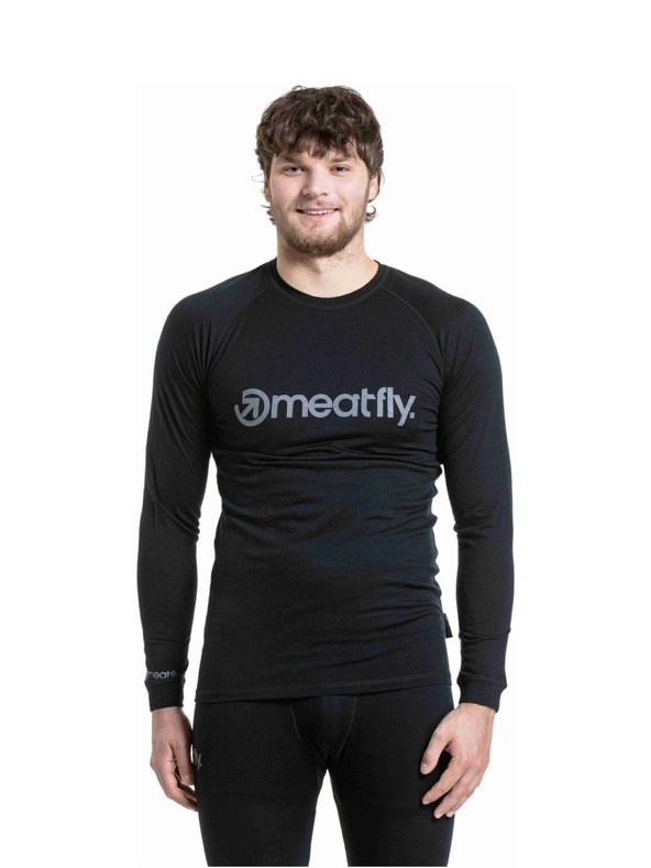 Meatfly Meatfly muška merino majica Bernie Black