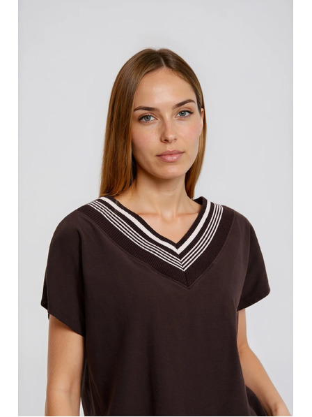 Moodo Pamučna bluza smeđa Moodo