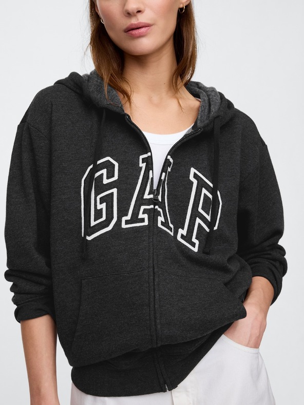 GAP Majica s patentnim zatvaračem i logom Gap