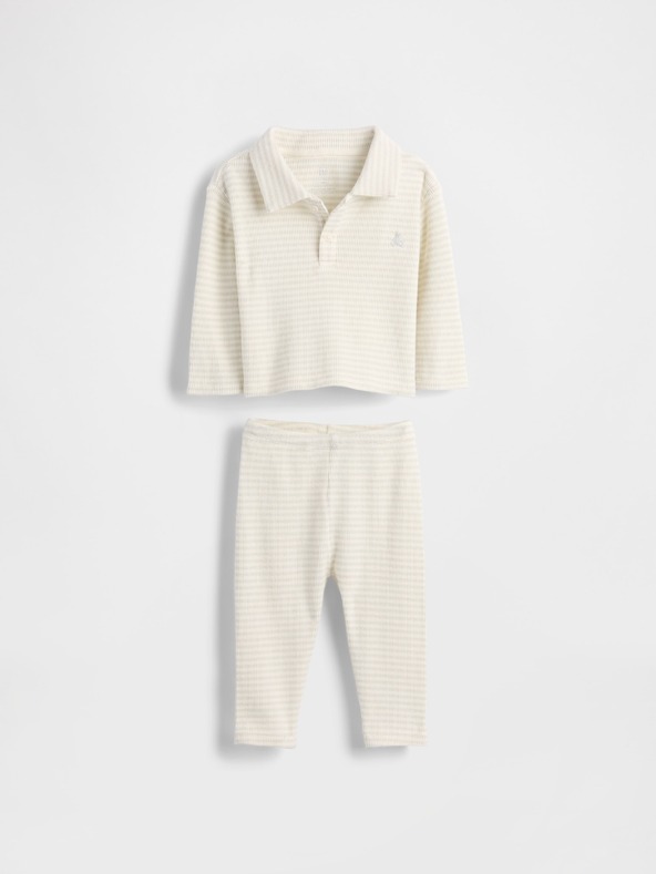 GAP Komplet za bebu s vaflastim uzorkom Softspun Brannan Bear GAP