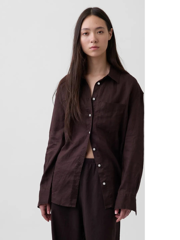 GAP Lanena oversized košulja GAP