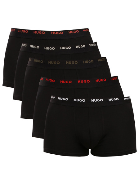 HUGO Set od petero - muške bokserice HUGO crne