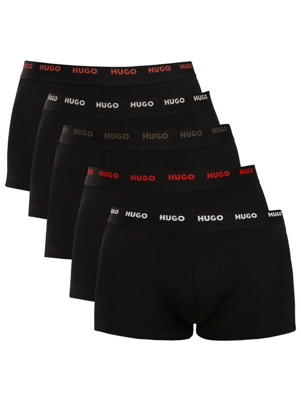 HUGO Set od petero - muške bokserice HUGO crne