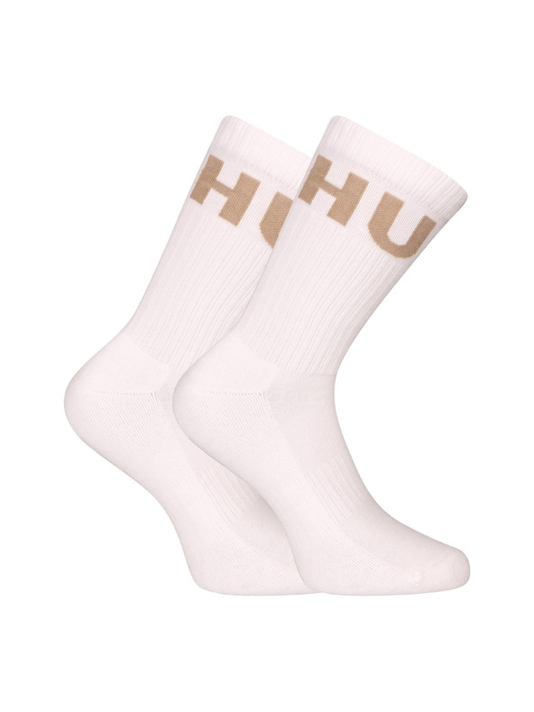 HUGO Set od tri - HUGO visoke čarape bijele