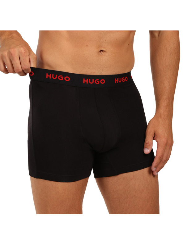 HUGO Set od troje - muške bokserice HUGO crne