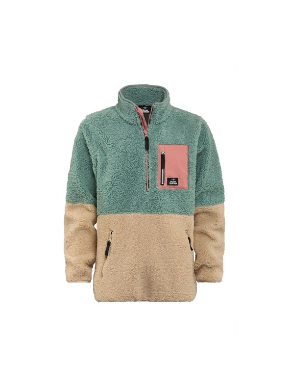 Horsefeathers Ženska flisava hoodie Elvira - frosty green