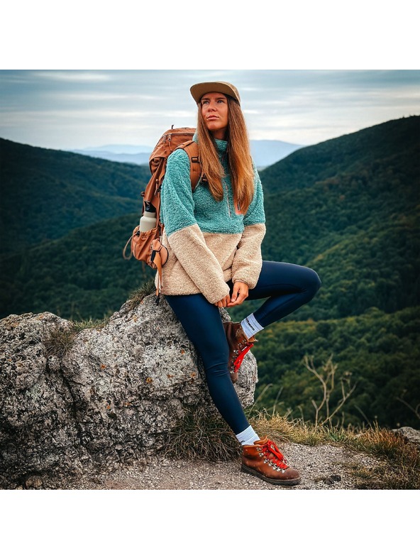 Horsefeathers Ženska flisava hoodie Elvira - frosty green