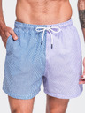 Ombre Clothing Dvobojne muške kupaće gaće od strukturirane materijala – plavo-ljubičaste V2 OM-SRSS-0215 Ombre Clothing
