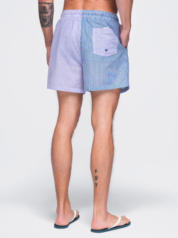 Ombre Clothing Dvobojne muške kupaće gaće od strukturirane materijala – plavo-ljubičaste V2 OM-SRSS-0215 Ombre Clothing