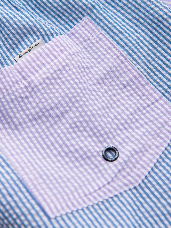 Ombre Clothing Dvobojne muške kupaće gaće od strukturirane materijala – plavo-ljubičaste V2 OM-SRSS-0215 Ombre Clothing