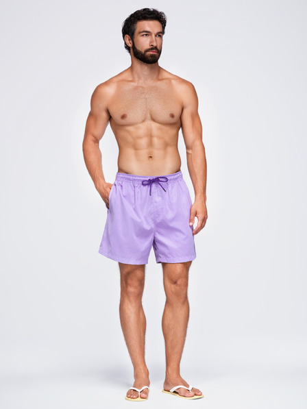 Ombre Clothing Muške kupaće gaće od tkanine s матном površinom – ljubičaste V6 OM-SRSS-0216 Ombre Clothing