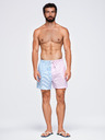 Ombre Clothing Muške dvobojne kupaće gaće od teksturirane materijala – plavo-ružičaste V3 OM-SRSS-0215 Ombre Clothing