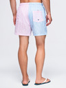 Ombre Clothing Muške dvobojne kupaće gaće od teksturirane materijala – plavo-ružičaste V3 OM-SRSS-0215 Ombre Clothing