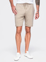 Ombre Clothing Viskozne muške kratke hlače s elastičnom strukom – bež V3 OM-SRCS-0206 Ombre Clothing