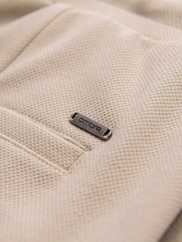 Ombre Clothing Viskozne muške kratke hlače s elastičnom strukom – bež V3 OM-SRCS-0206 Ombre Clothing