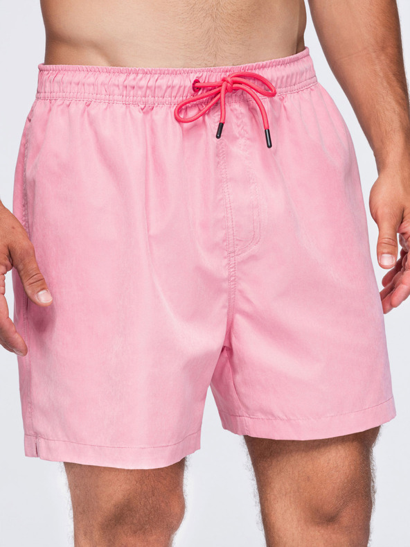 Ombre Clothing Muške kupaće gaće od tkanine s матном površinom – ružičaste V1 OM-SRSS-0216 Ombre Clothing