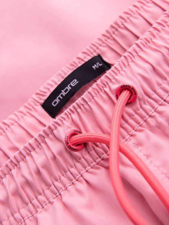 Ombre Clothing Muške kupaće gaće od tkanine s матном površinom – ružičaste V1 OM-SRSS-0216 Ombre Clothing